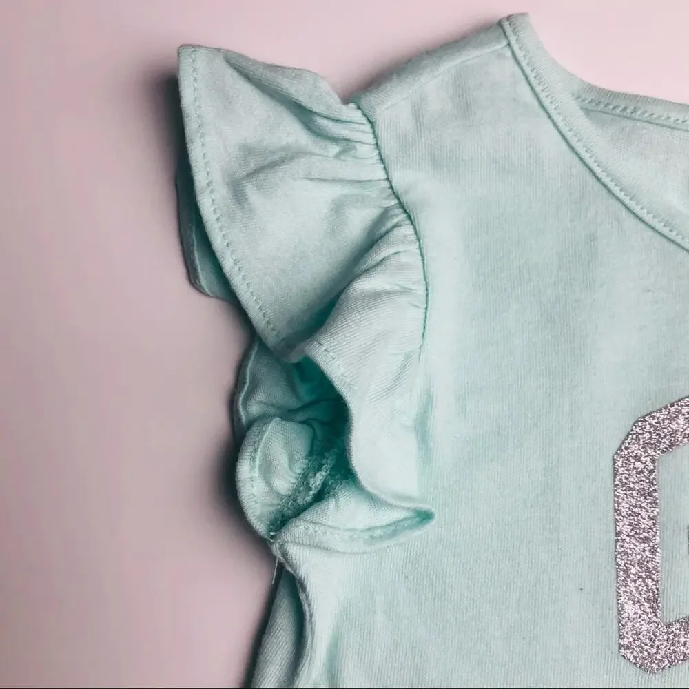 Baby Gap Mint Green Baby Graphic Top Sz 18-24M